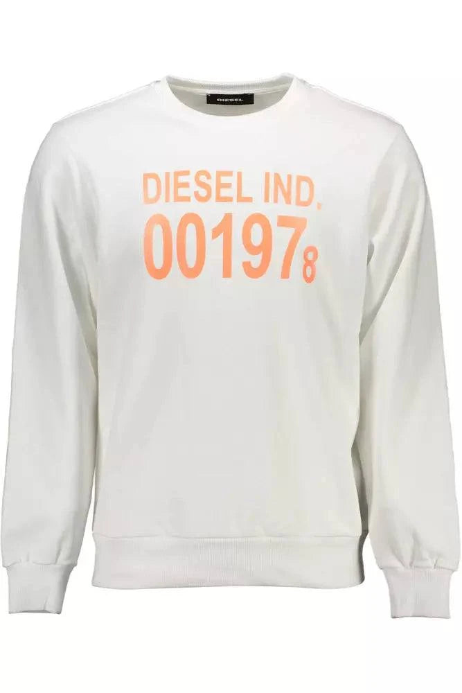 Diesel White Cotton Men's Sweater - ACCEXO