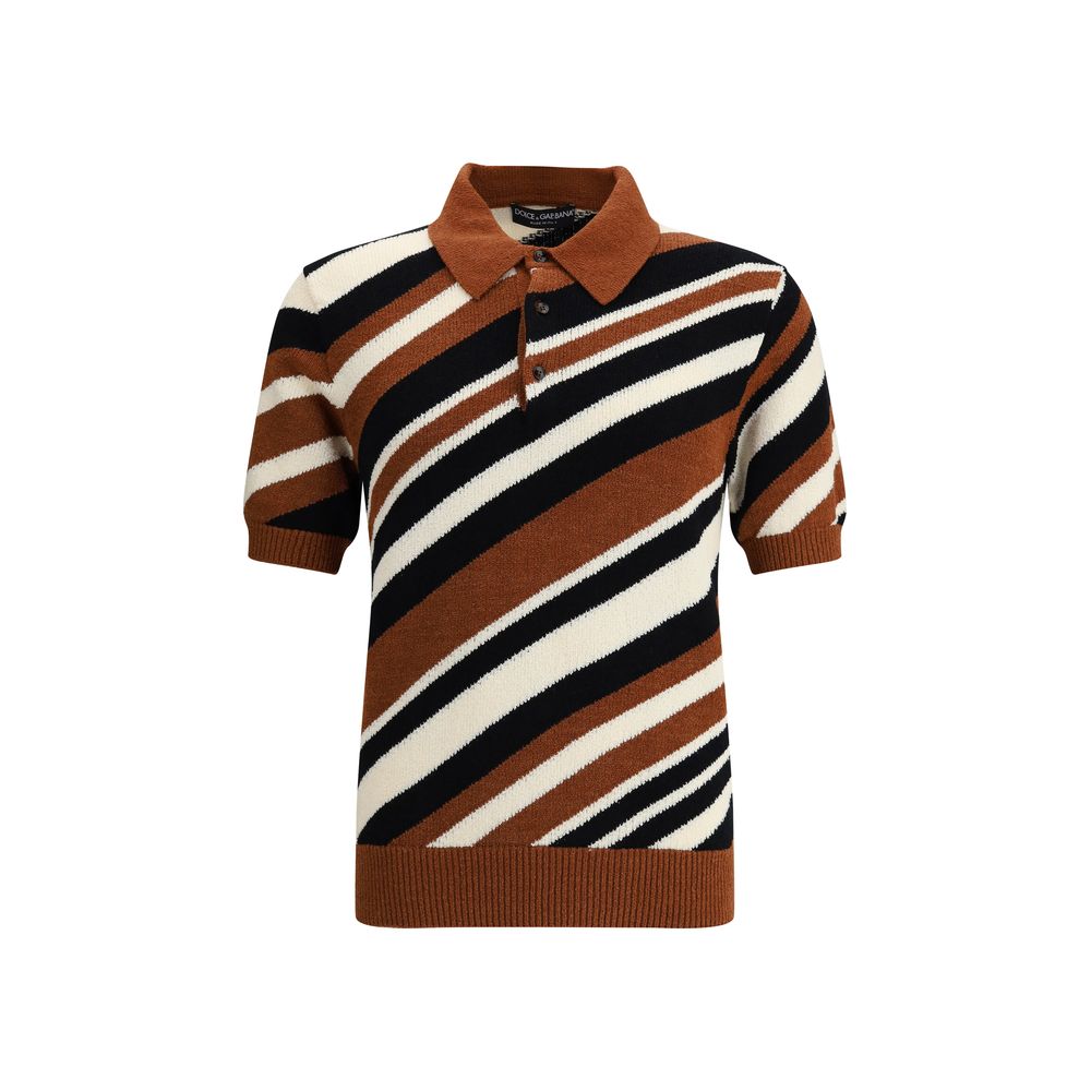 Dolce & Gabbana Striped Polo Shirt featuring stylish Gabbana striped polo design