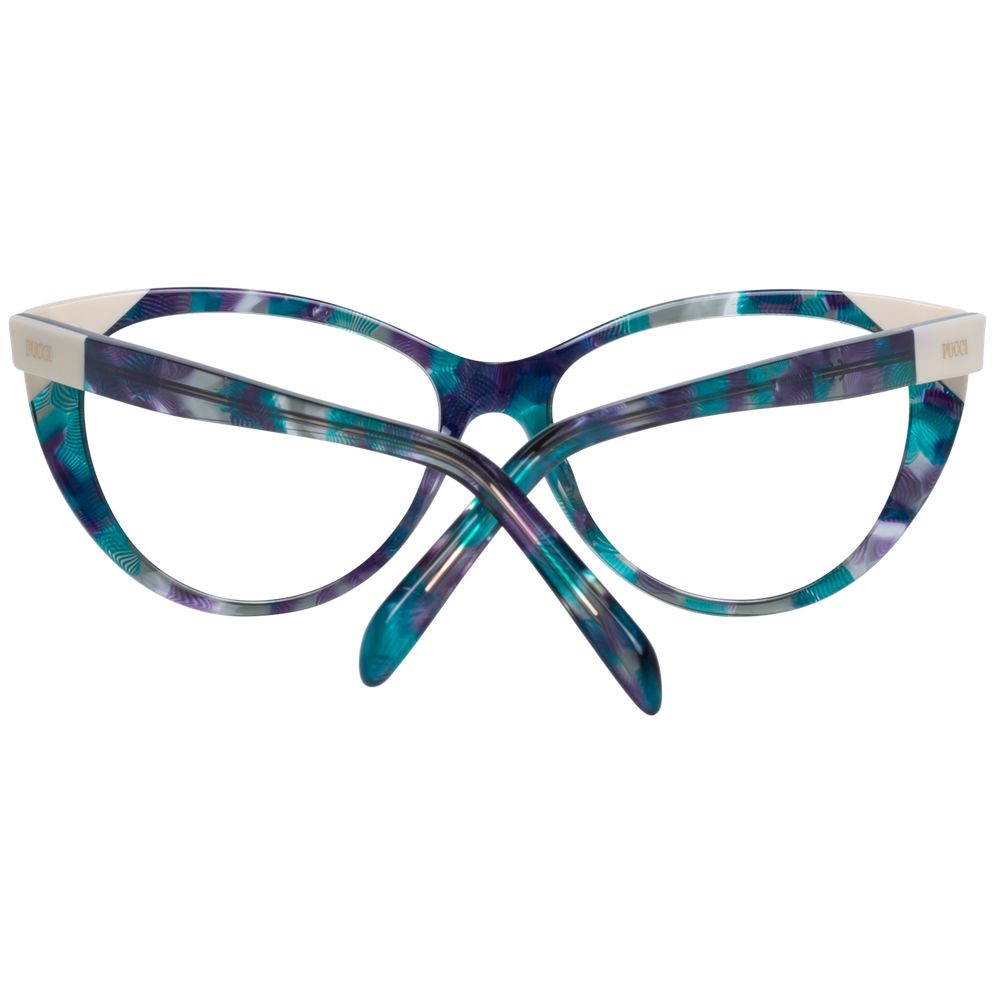 Cat-eye eyeglasses featuring a colorful marbled pattern from Emilio Pucci multicolor women