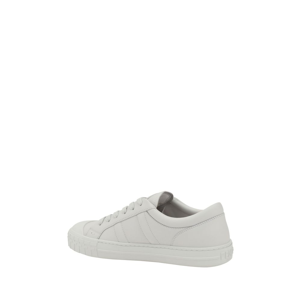 White leather Fendi Domino Sneakers showcasing stylish and modern footwear design