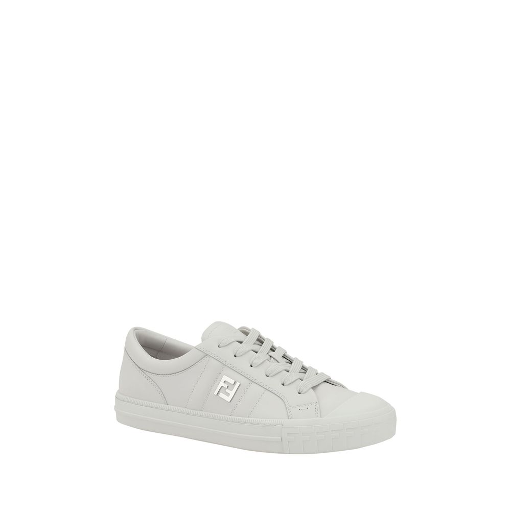 Light gray Fendi Domino Sneakers displayed stylishly for a modern, chic look