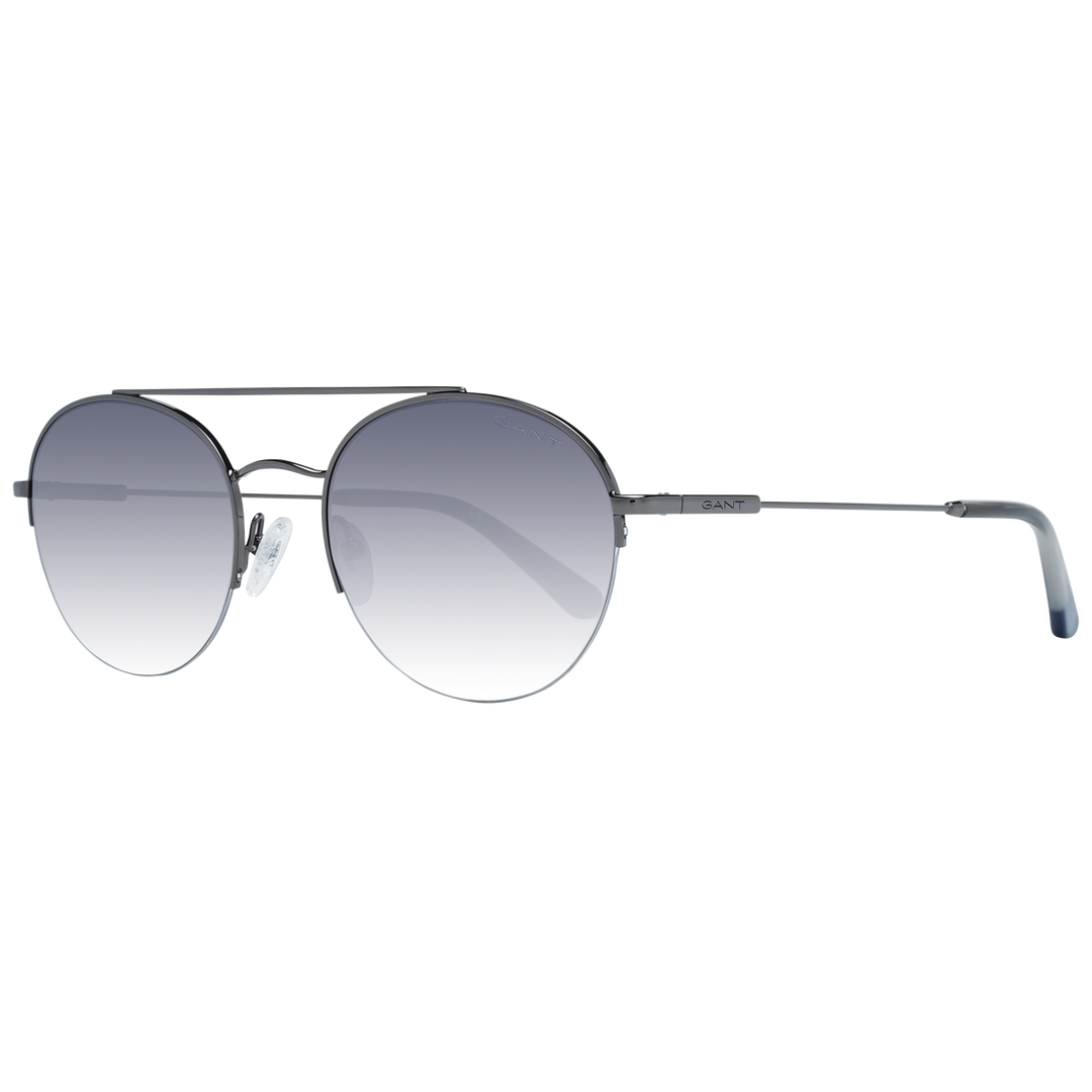 Round gradient-tinted Gant Gray Men Sunglasses with a stylish gunmetal frame