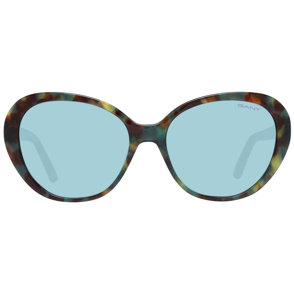 Tortoiseshell-patterned plastic Gant Multicolor Women sunglasses with blue lenses