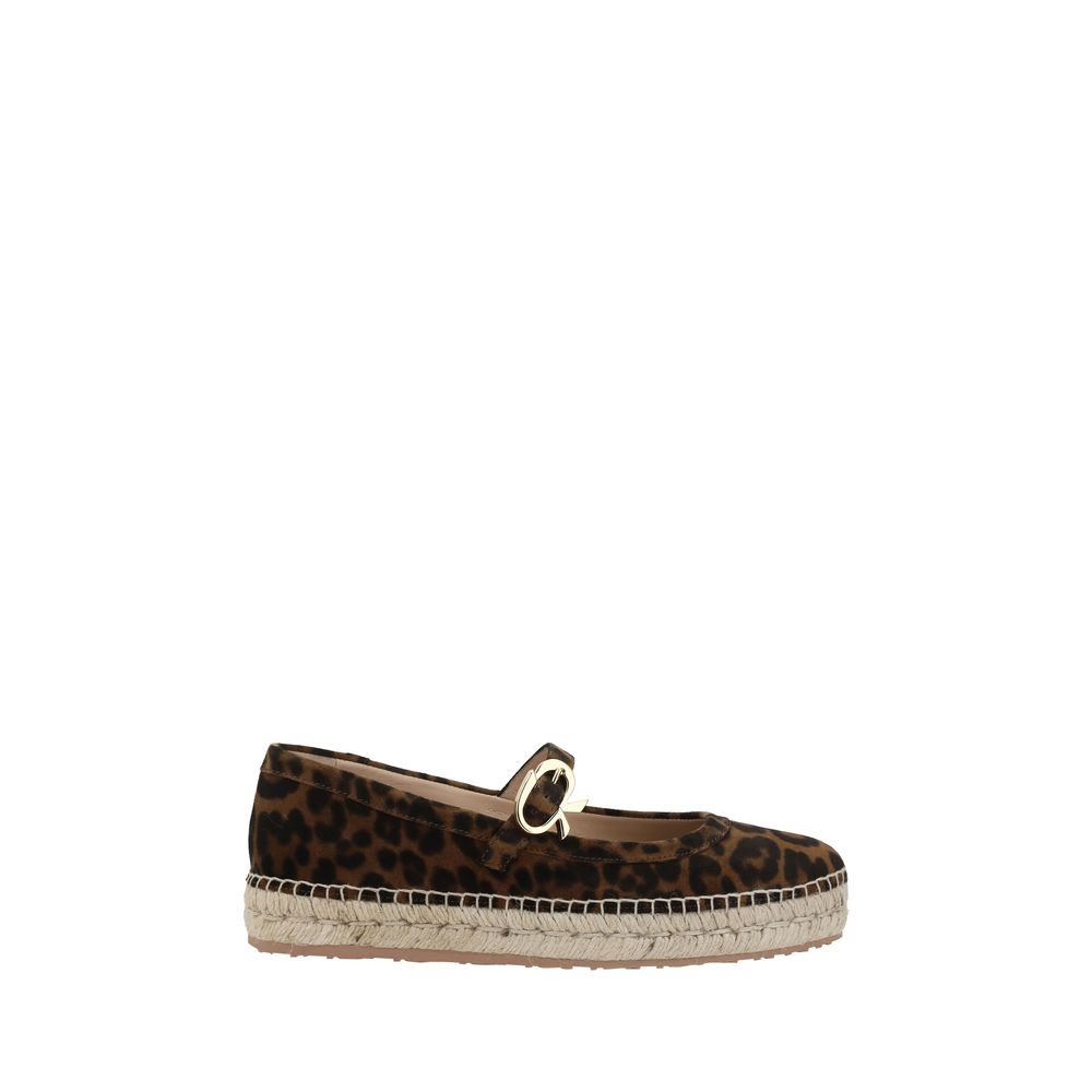 Leopard print Gianvito Rossi Elda espadrille flats for stylish summer wear