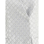 Gray diamond-patterned Giorgio Armani Sequin embroidered Blazer for sophisticated style