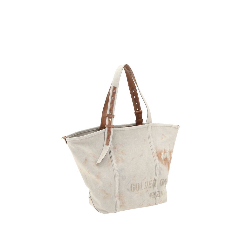 Distressed canvas tote bag from Golden Goose perfect for everyday use and style