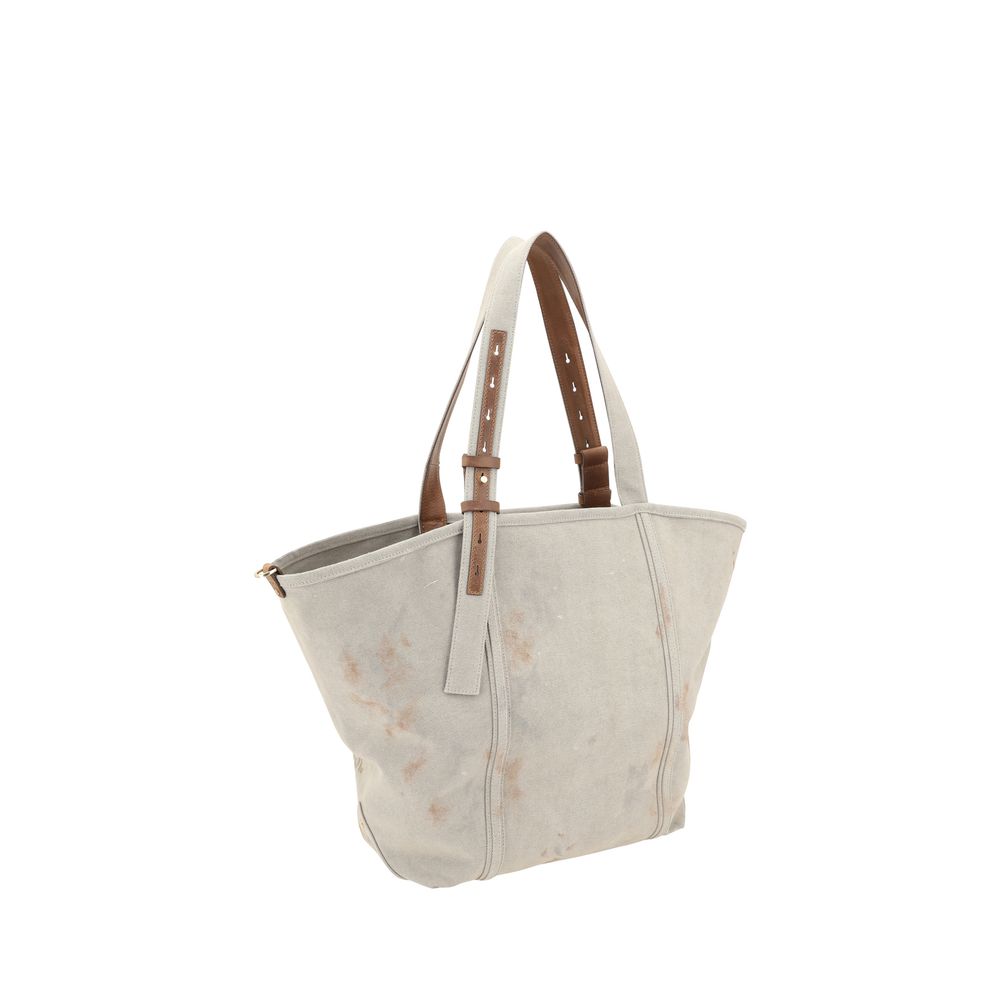 Off-white Golden Goose tote bag with stylish brown straps for everyday use