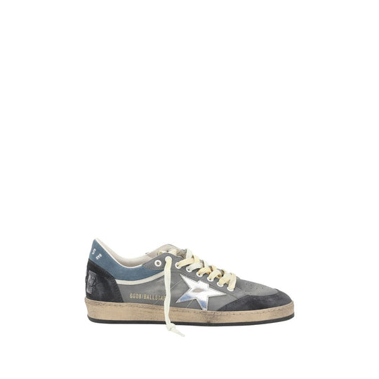 Gray and blue low-top Golden Goose Ball Star Sneakers perfect for casual style