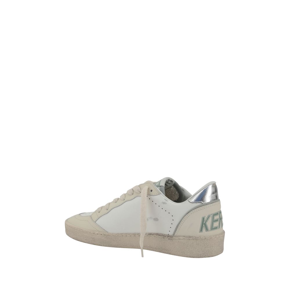 Off-white Golden Goose Ball Star Sneakers with silver accent style and luxury appeal