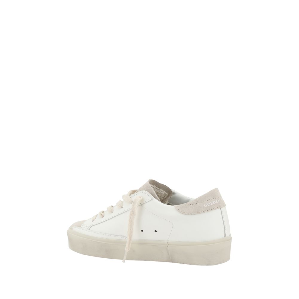 White leather Golden Goose Hi Star Sneakers with a stylish design and comfort