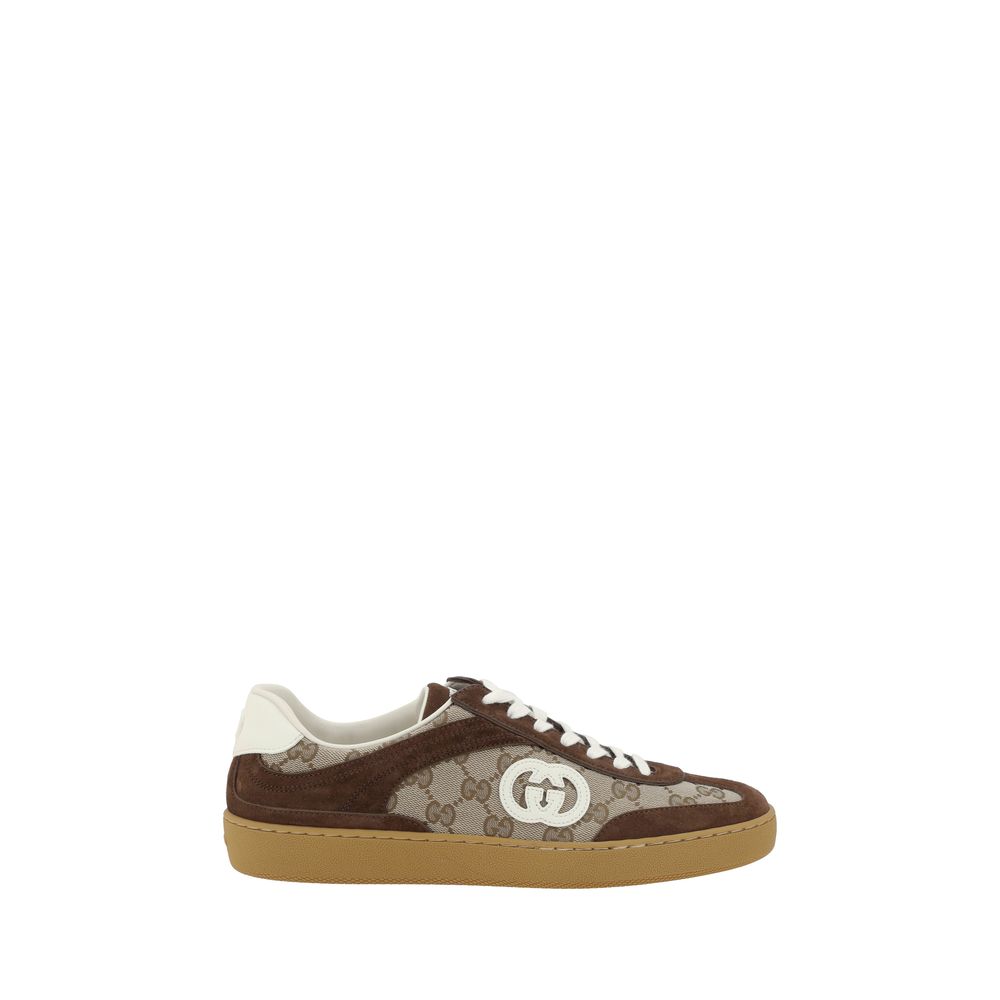 Gucci GG Sneakers in brown and beige, showcasing luxury and style