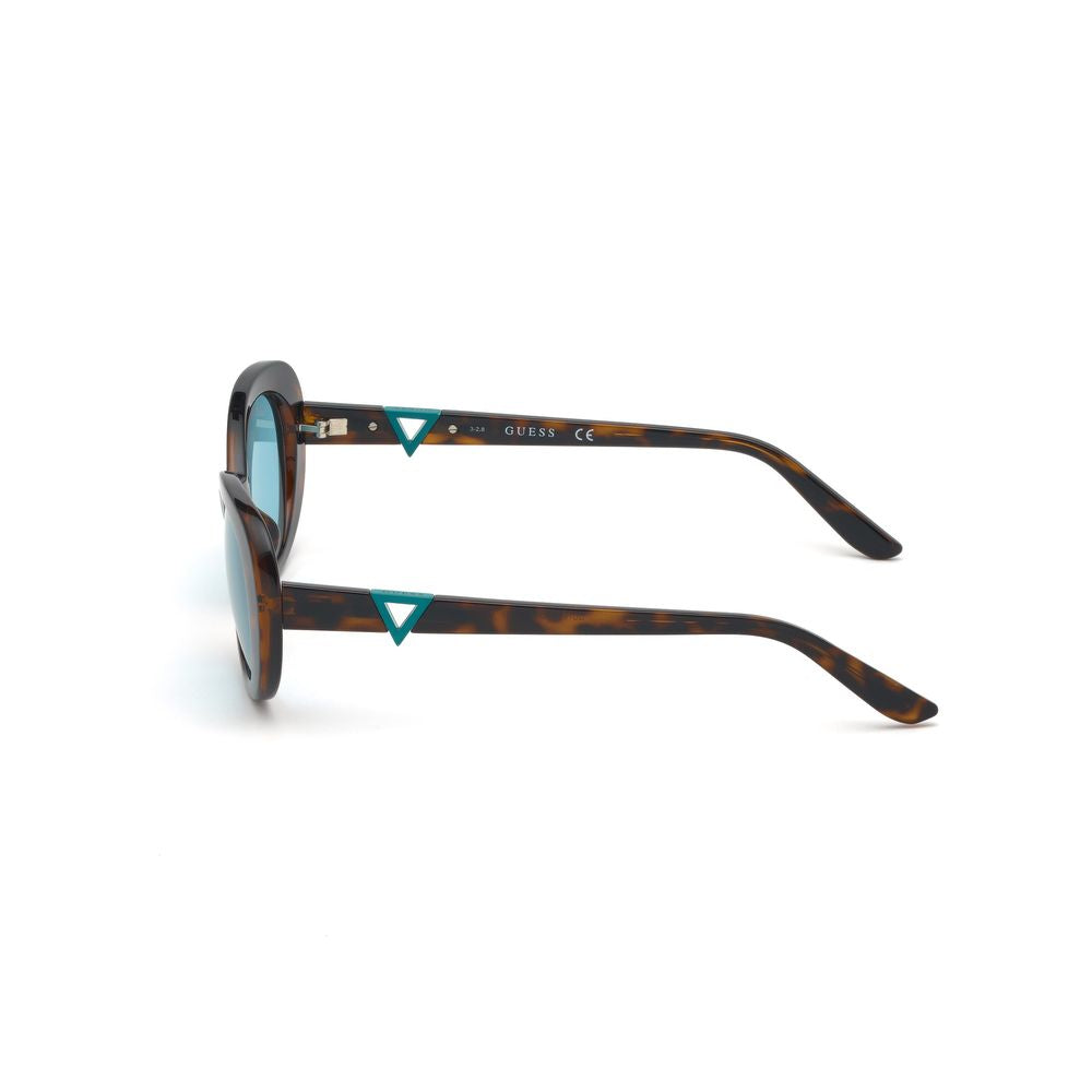 Tortoiseshell-patterned Guess Bicolor Injected Sunglasses with blue lenses