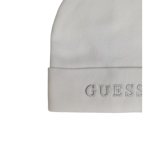 White knit beanie from Guess Cream Acrylic Hat, perfect for winter style and warmth