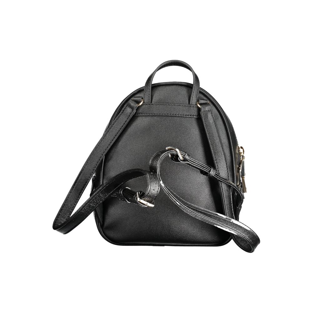 Black polyethylene backpack with adjustable straps from Guess Jeans Black collection