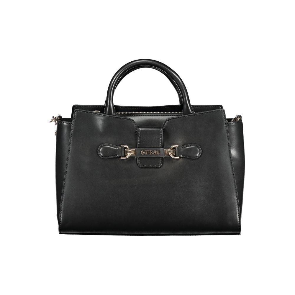 Black Guess Jeans Polyethylene Handbag, stylish and versatile accessory for any outfit