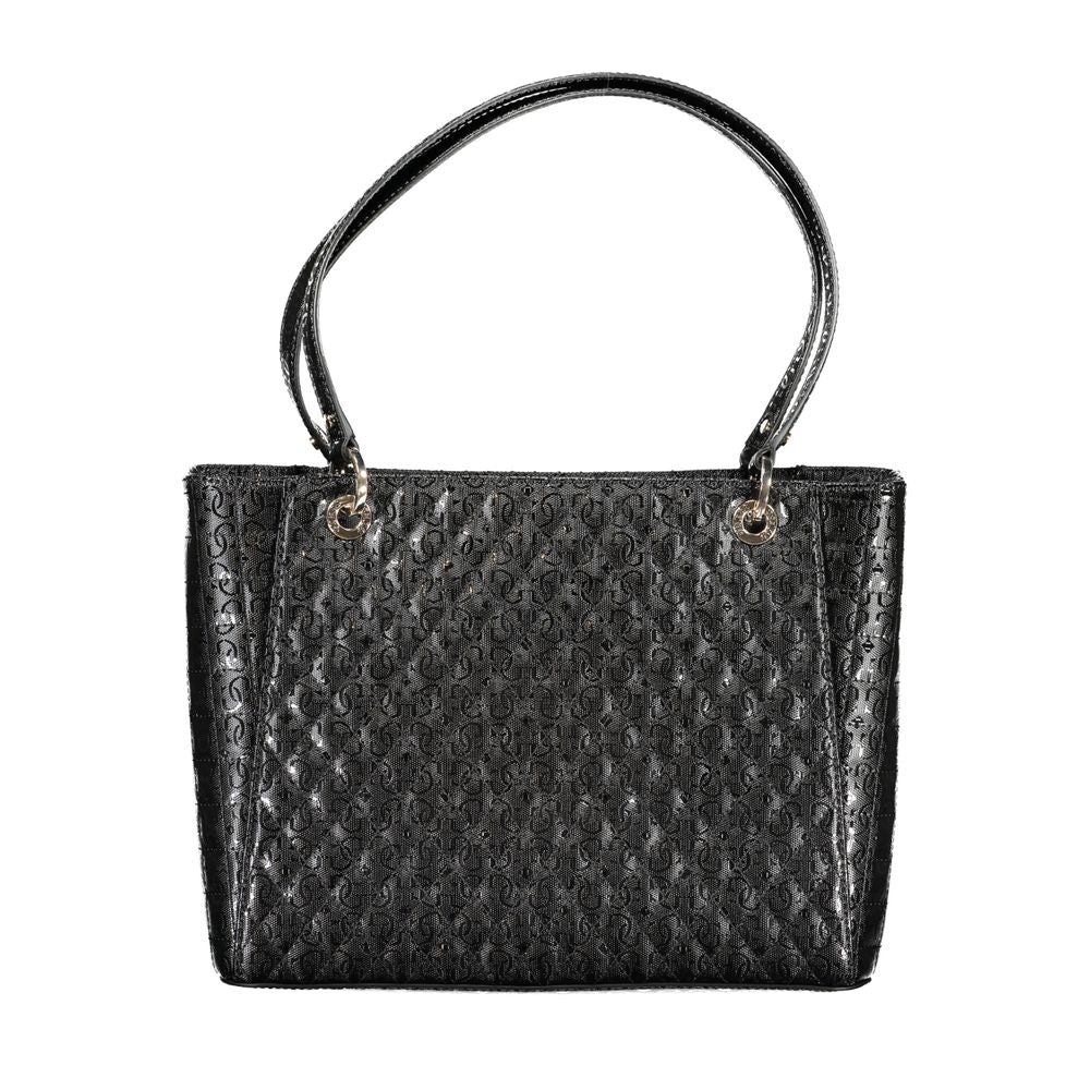 Black quilted Guess Jeans black polyethylene handbag with stylish handles