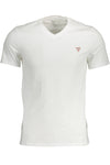 Elegant V-Neck Slim White Tee