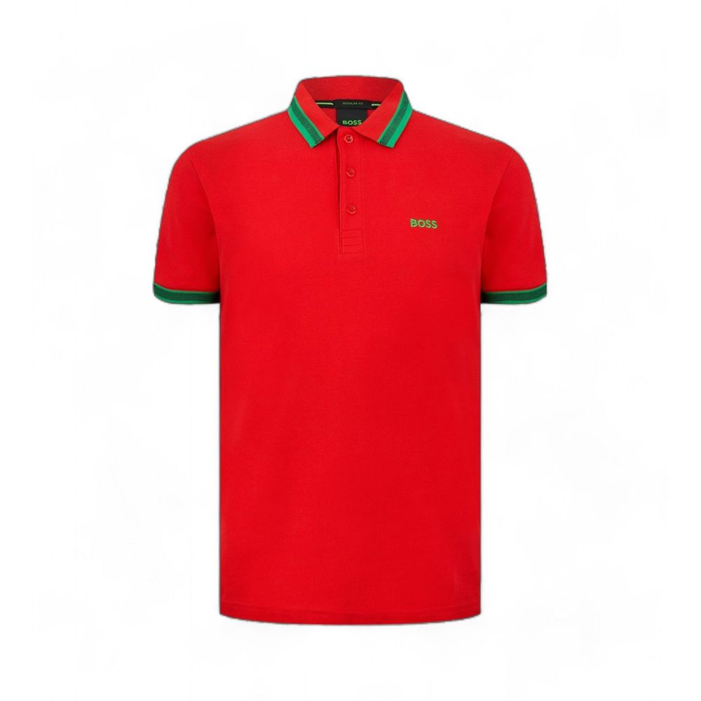 Hugo Boss Red Cotton Polo Shirt - IT44 | S