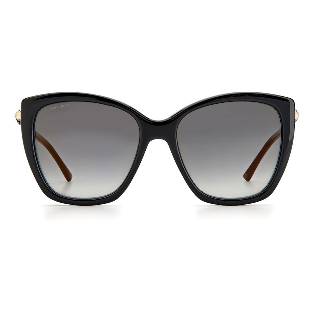 Jimmy Choo Black Plastic Sunglasses with gradient lenses and stylish lens bridge temple