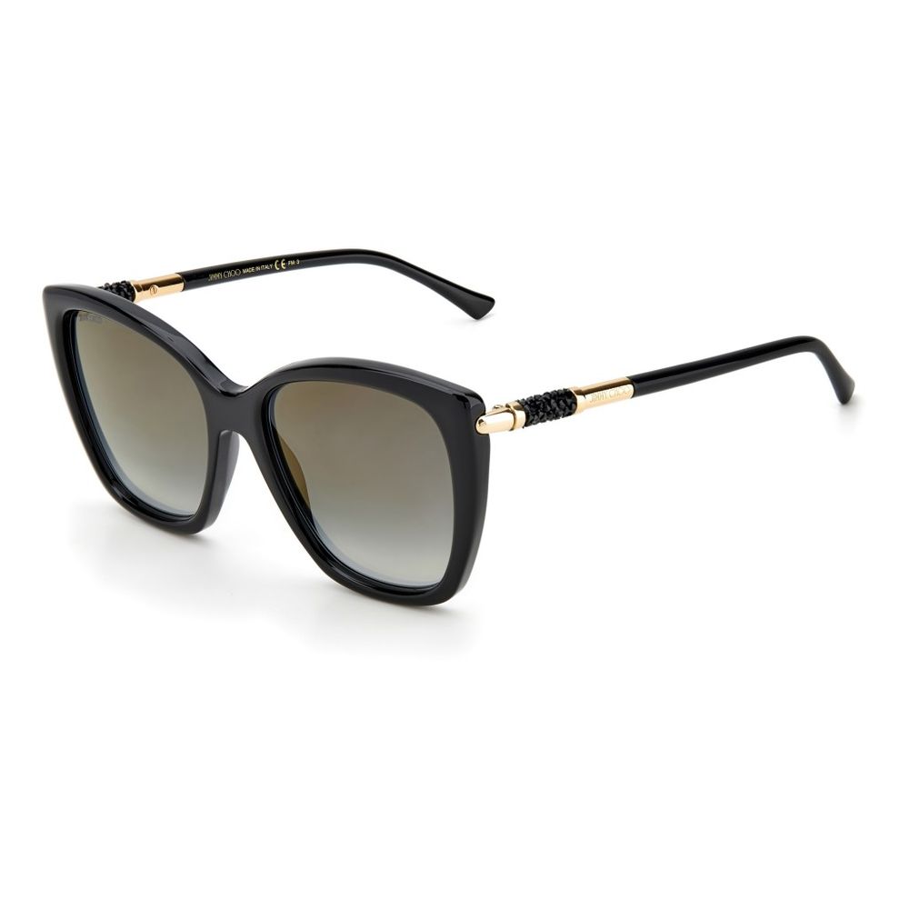 Jimmy Choo Black Plastic Sunglasses with gradient lenses and stylish black frame