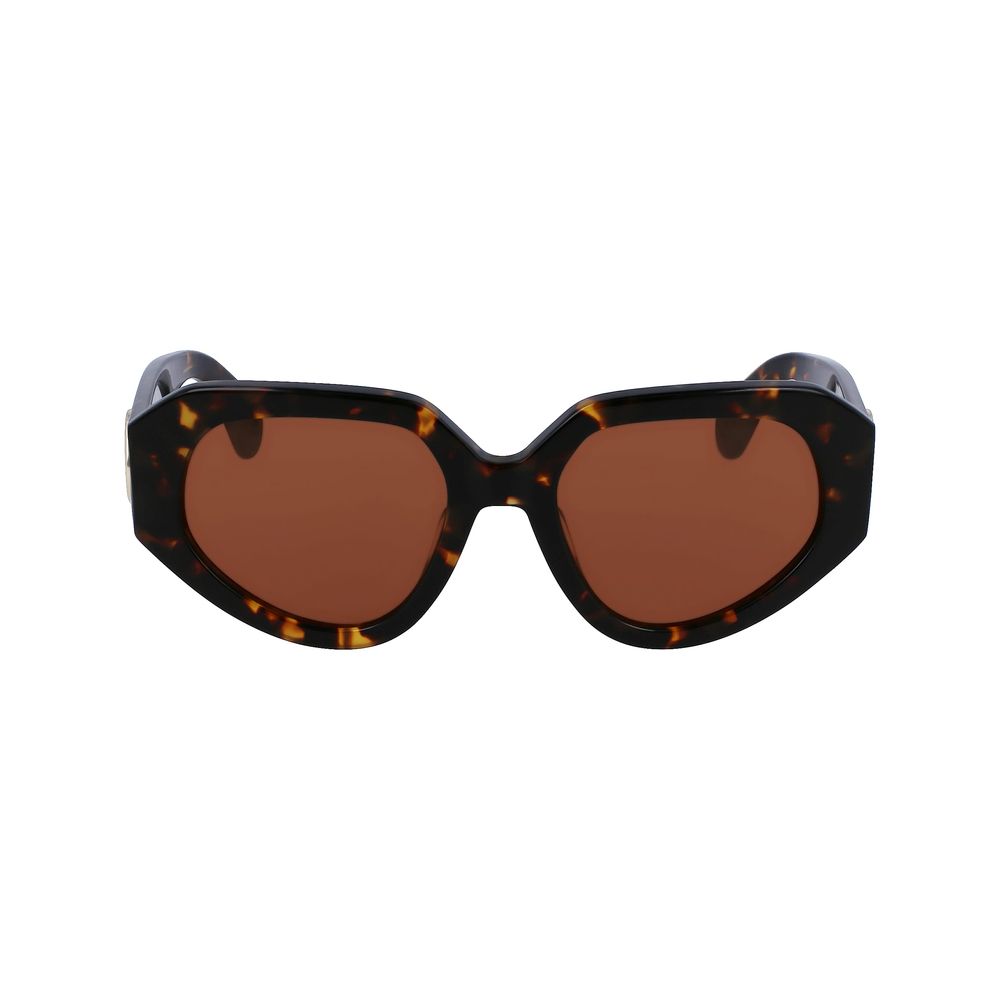 Tortoiseshell-framed Lanvin Brown Acetate Sunglasses with brown lenses and temple detail