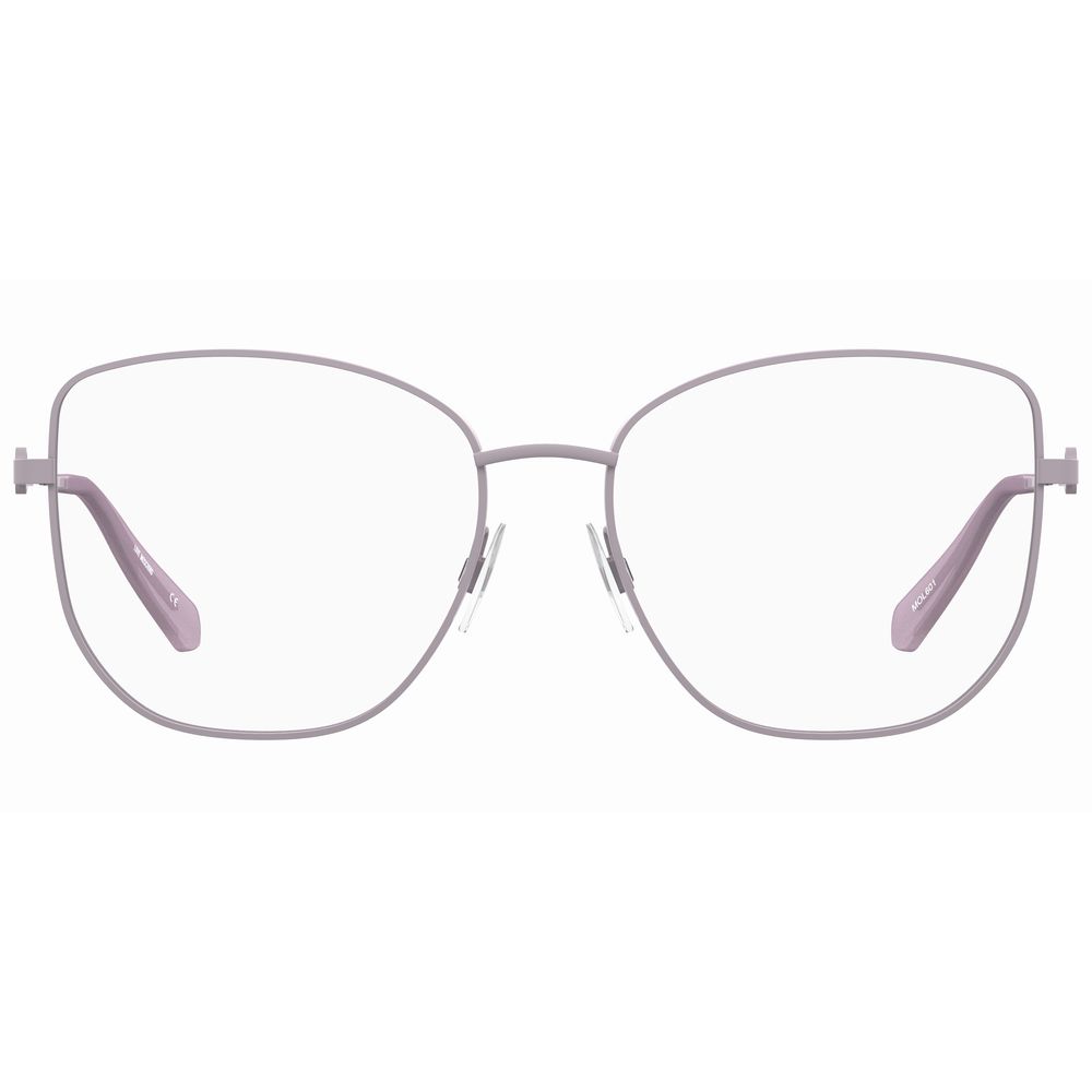 Silver-framed eyeglasses from Love Moschino Purple Metal Frames collection