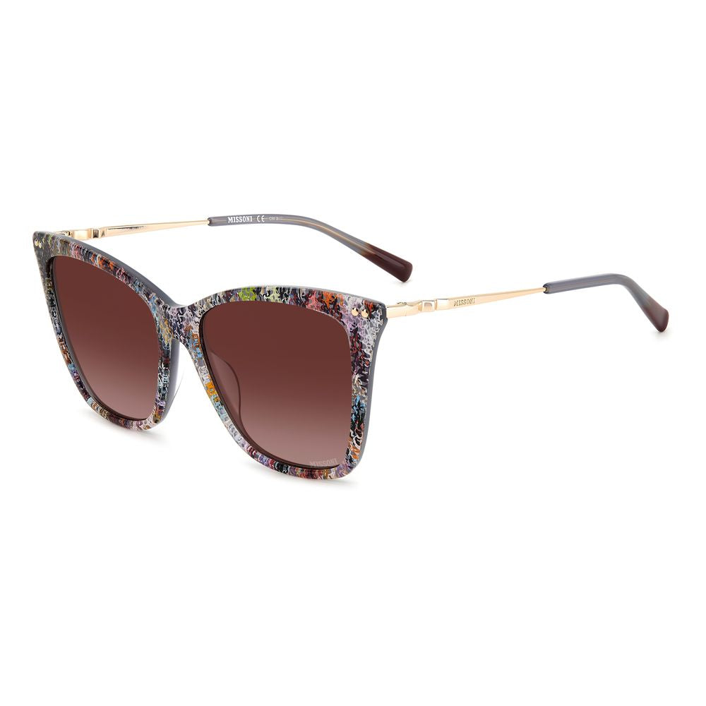 Missoni Multicolor Acetate Sunglasses featuring stylish patterned cat-eye frames