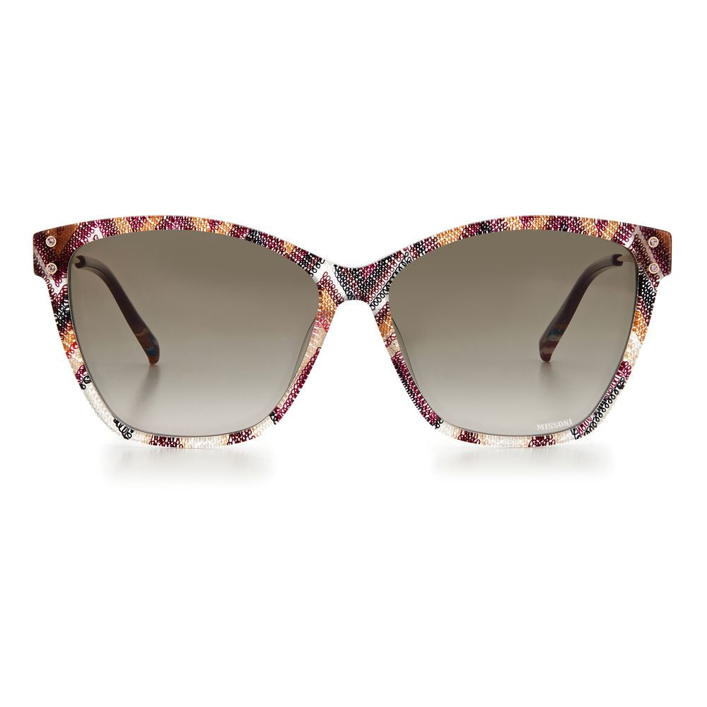 Patterned cat-eye sunglasses from Missoni, featuring multicolor Eco PMMA design