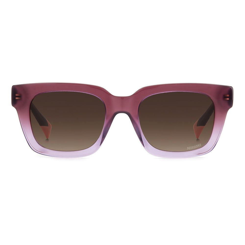 Missoni Purple Acetate Sunglasses featuring stylish rectangular purple frames