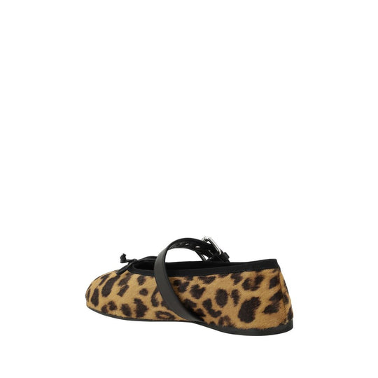 Leopard print Miu Miu Animal print Ballerinas with ankle strap for stylish comfort