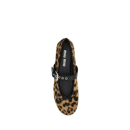 Leopard print Mary Jane shoe from Miu Miu Animal Print Ballerinas collection