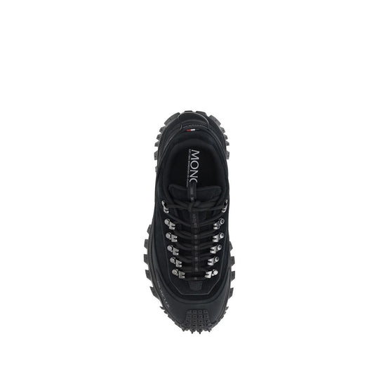 Black hiking shoe featuring Moncler Trailgrip Apex Sneakers for outdoor adventures