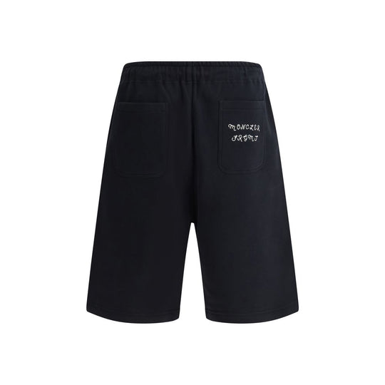 Black casual shorts from the Moncler x FRGMT collection, ideal for stylish summer wear