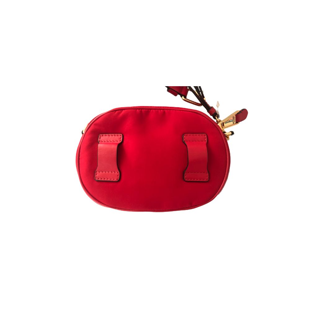 Moschino Couture Chic Embroidered Nylon Belt Bag in Red with stylish design