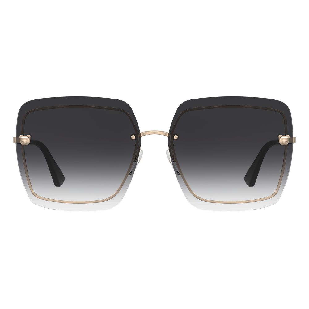 Square gradient sunglasses from Moschino Gray Metal Sunglasses with lens bridge temple design