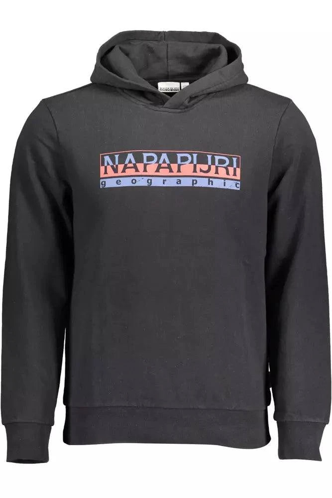 Napapijri Black Cotton Men Sweater - XXL