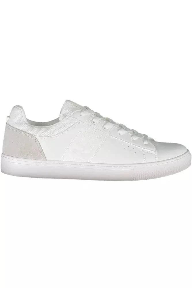 Napapijri White Leather Men Sneaker showcasing a stylish and modern design