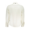 Elegant White Cotton Long Sleeved Men's Shirt