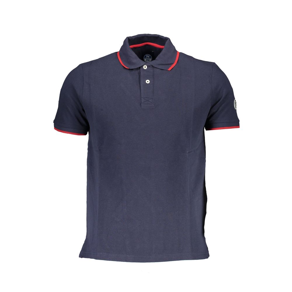 Navy polo shirt with red trim from North Sails Blue Cotton Men Polo Shirt collection