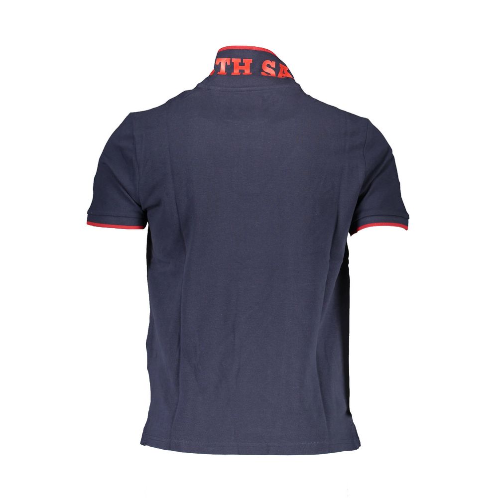 Navy polo shirt with red trim from North Sails Blue Cotton Men Polo Shirt collection