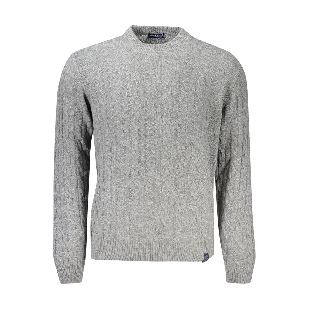 North Sails Gray Wool Men Sweater