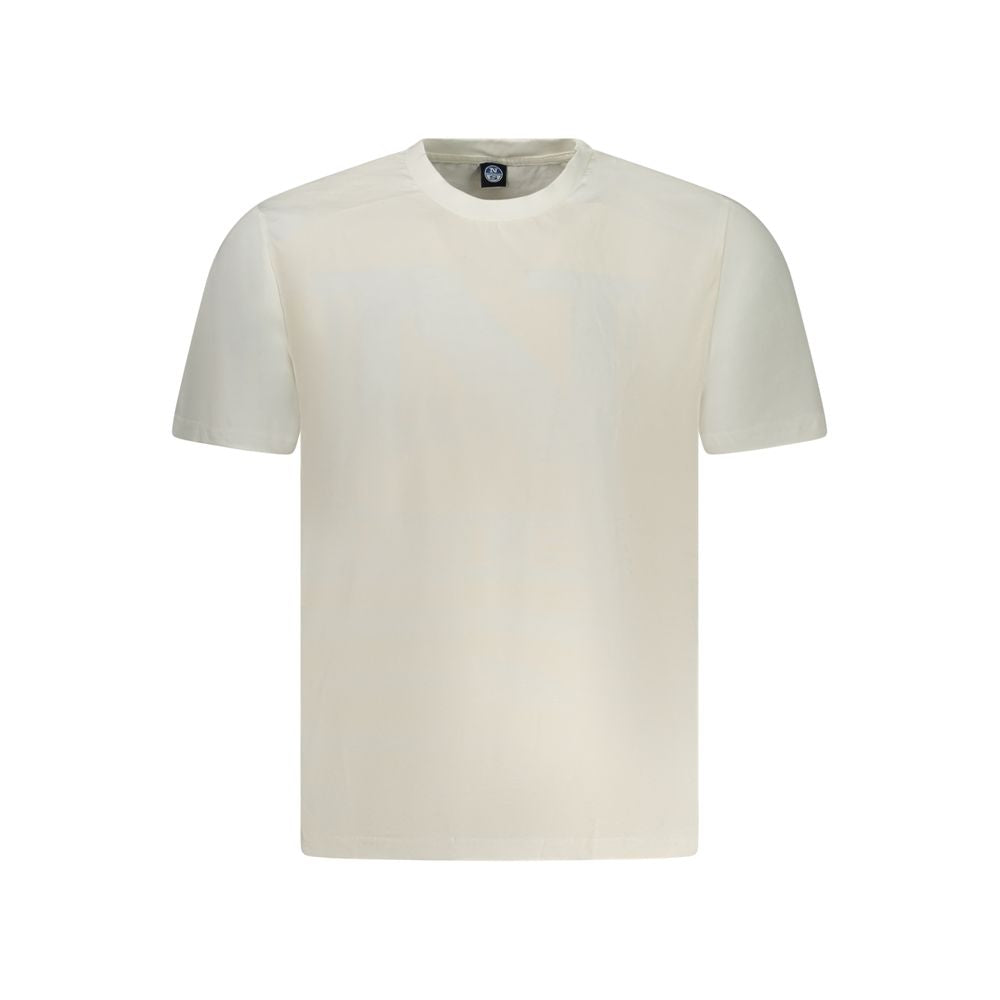 Plain off-white North Sails white cotton men t-shirt for casual wear