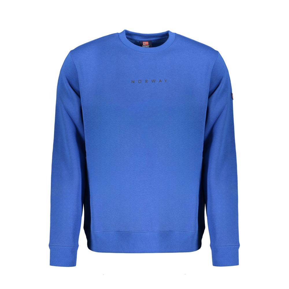 Blue crewneck sweatshirt from Norway 1963, a stylish blue cotton men sweater