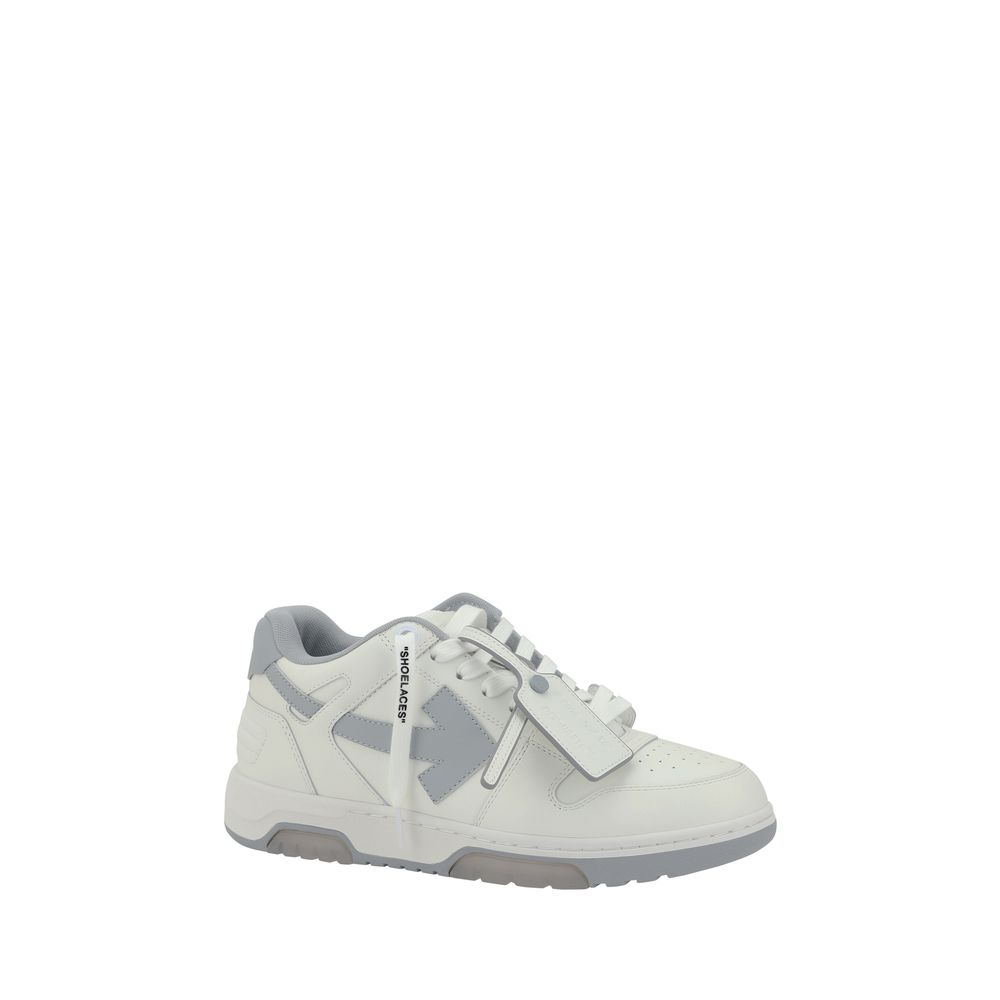 White and gray Off-White Out Of Office Sneakers for stylish comfort in any setting