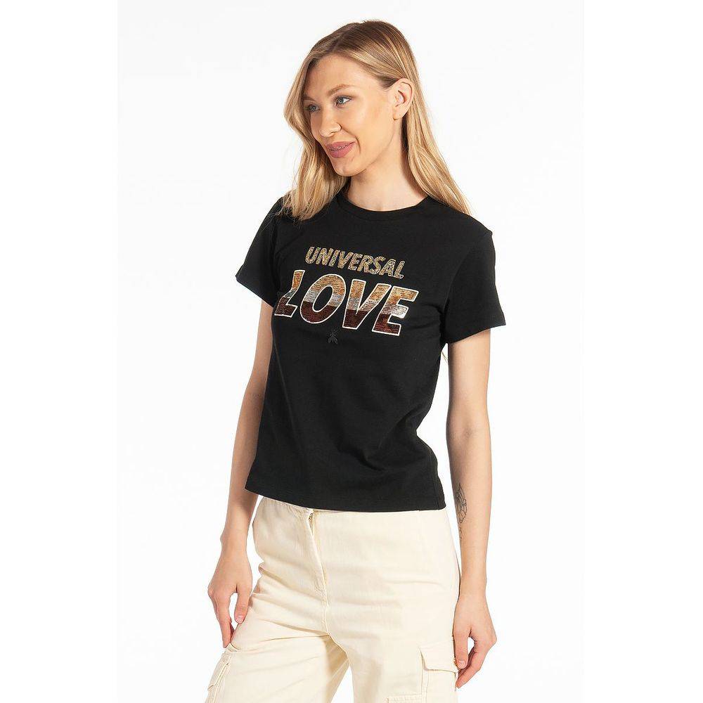 Patrizia Pepe Rhinestone Front Cotton Tee - ACCEXO