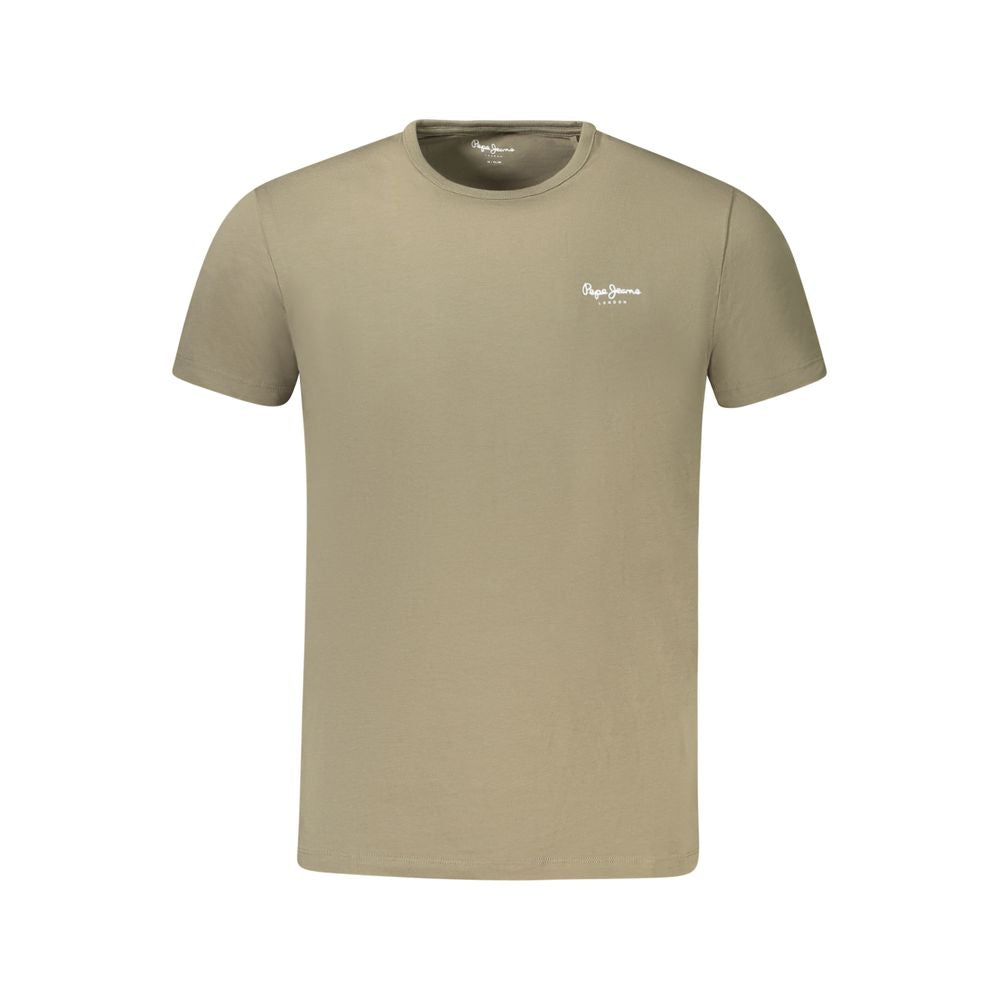 Khaki short-sleeved t-shirt from Pepe Jeans Green Cotton Men collection