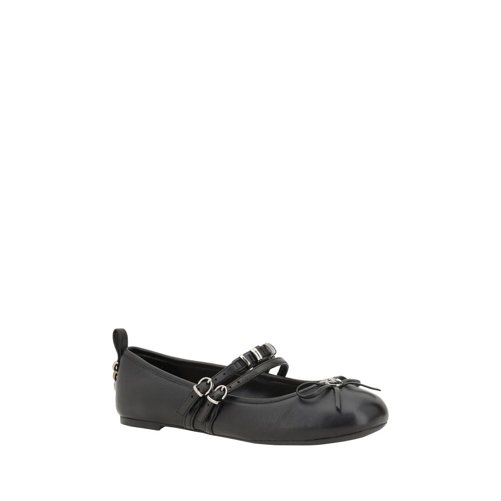 Black leather Mary Jane shoe from PINKO Gioia Ballerinas collection