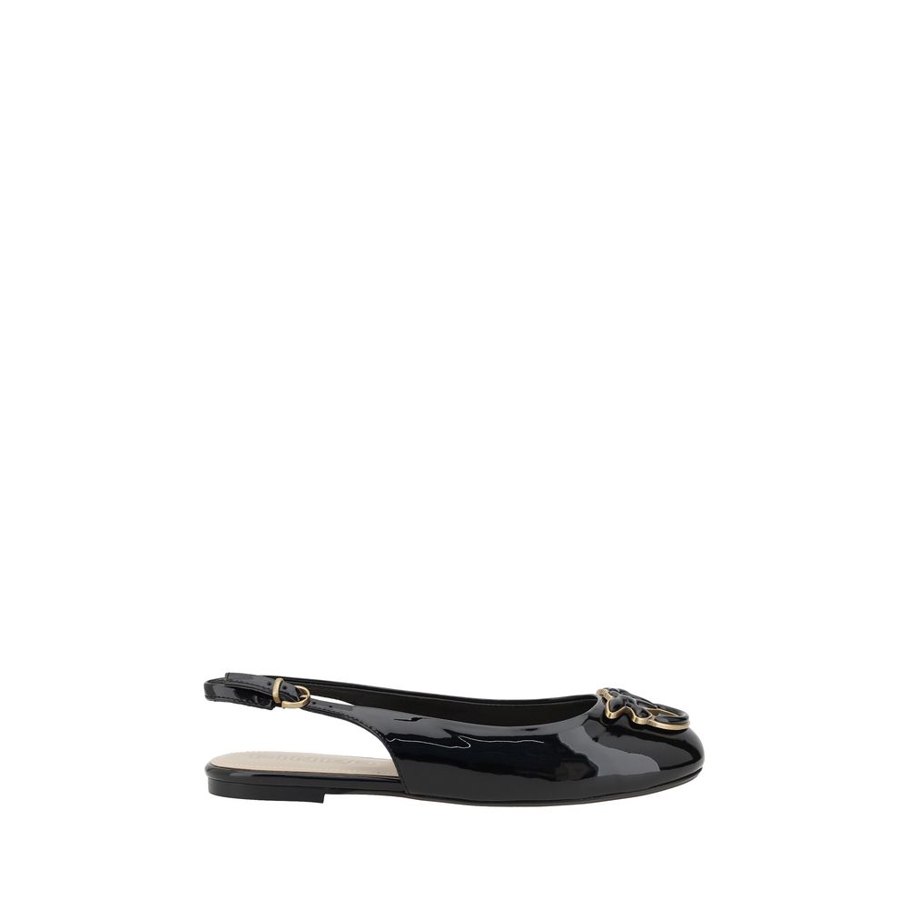 Black patent leather slingback flat from PINKO Maggy Ballerinas collection