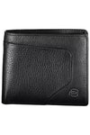 Sleek Black Leather Bifold Wallet with RFID Block