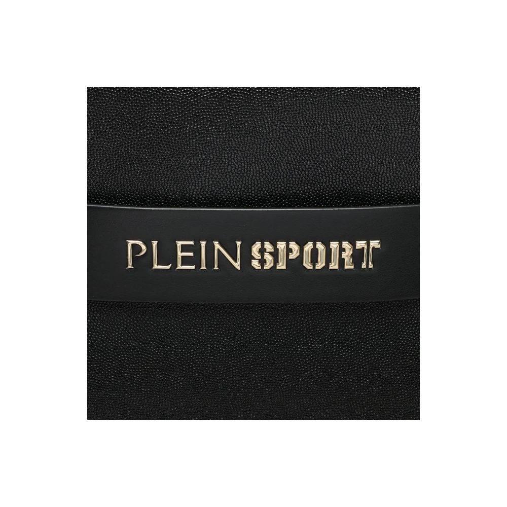 Plein Sport Chic Ebony Tote with Silver Logo Accent - ACCEXO